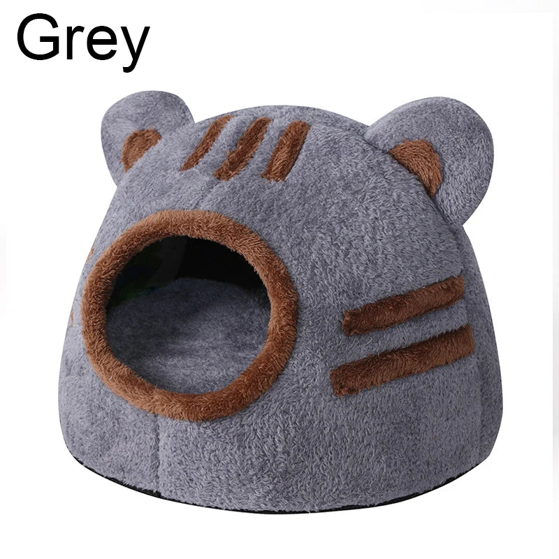 BearHug™ Cozy Cat Cave Bed – Self-Warming Plush House for Cats & Kittens