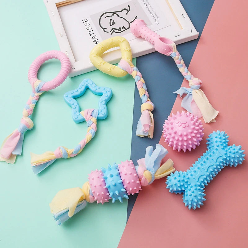ToughChew™ TPR Dog Chew Toy – Durable Dental Toy for Small Dogs