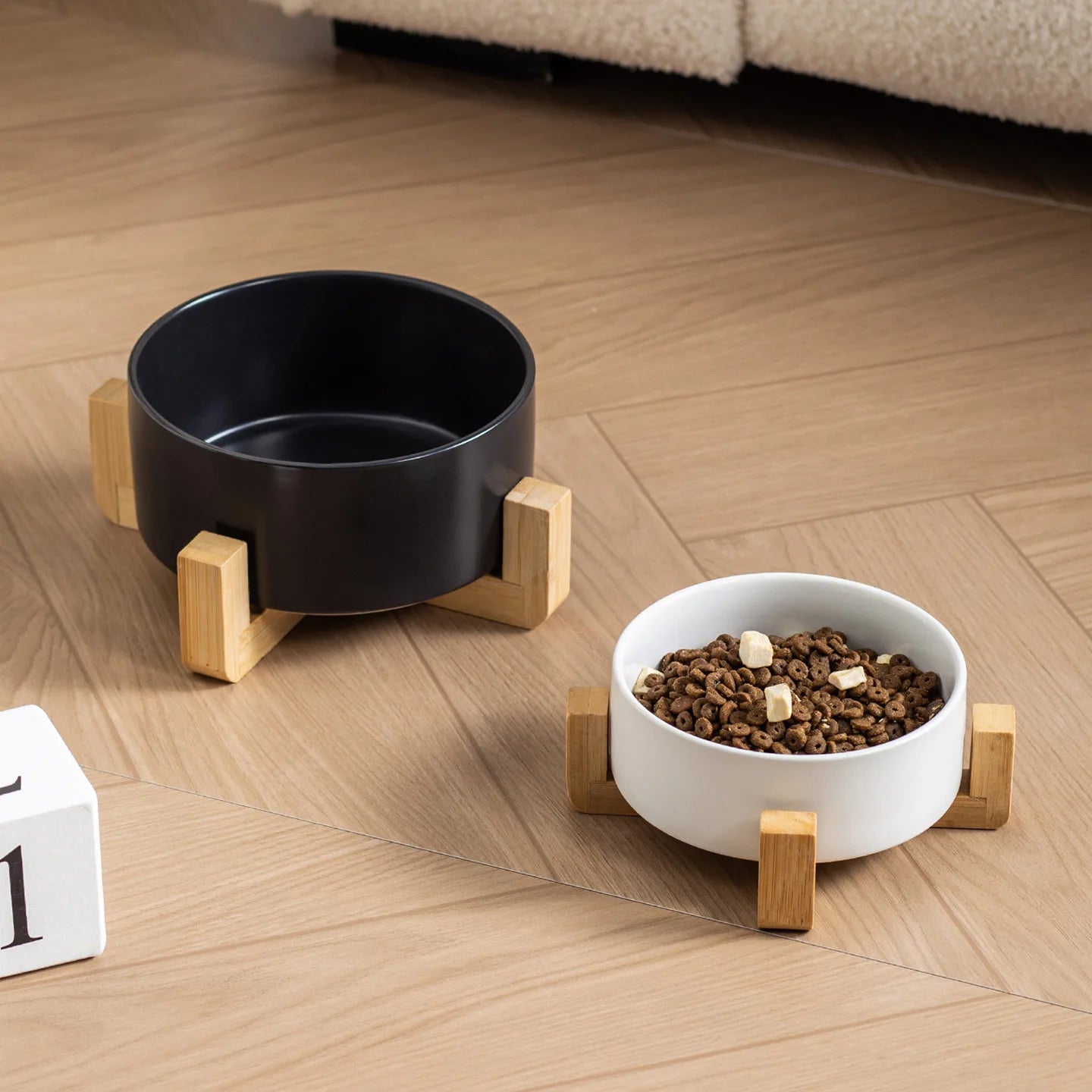 Elevated Double Pet Bowl – Ergonomic Food & Water Feeder for Cats & Dogs