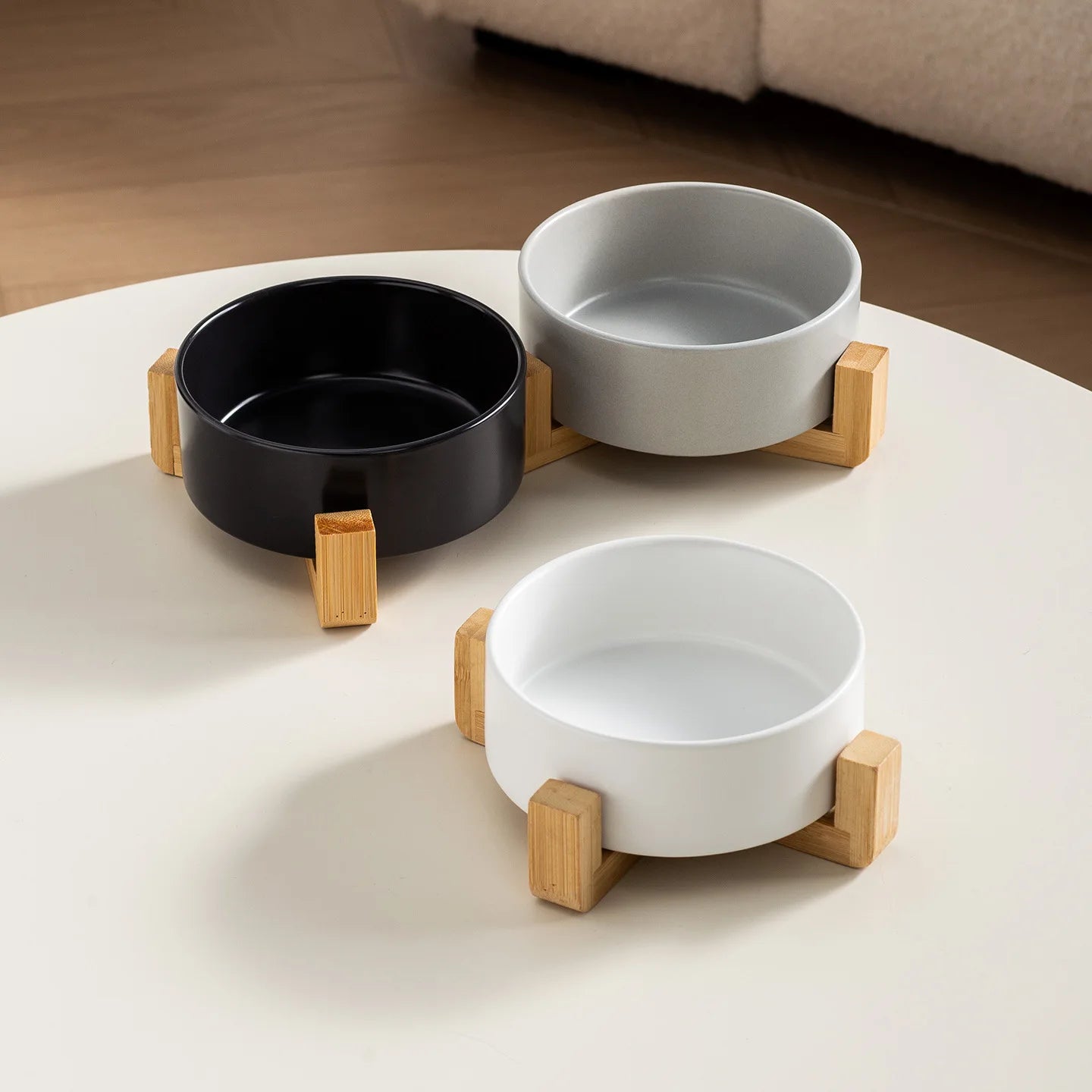 Elevated Double Pet Bowl – Ergonomic Food & Water Feeder for Cats & Dogs