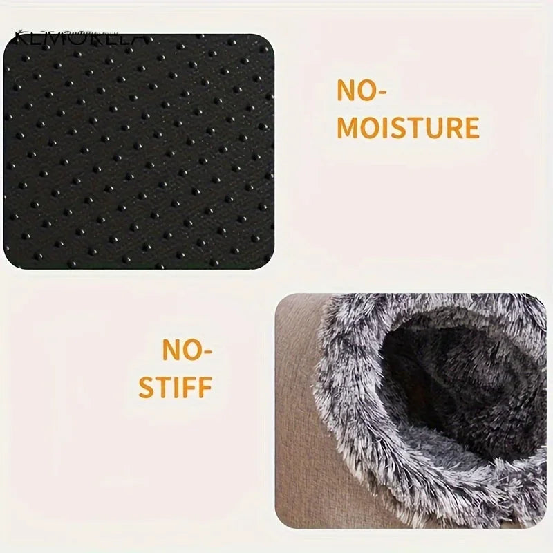 CozyNest™ Self-Warming Cat Cave Bed – Plush Indoor House for Cats & Small Dogs