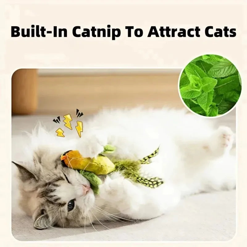 ChirpyBird™ Interactive Cat Toy – Realistic Bird Sound Teaser for Indoor Cats
