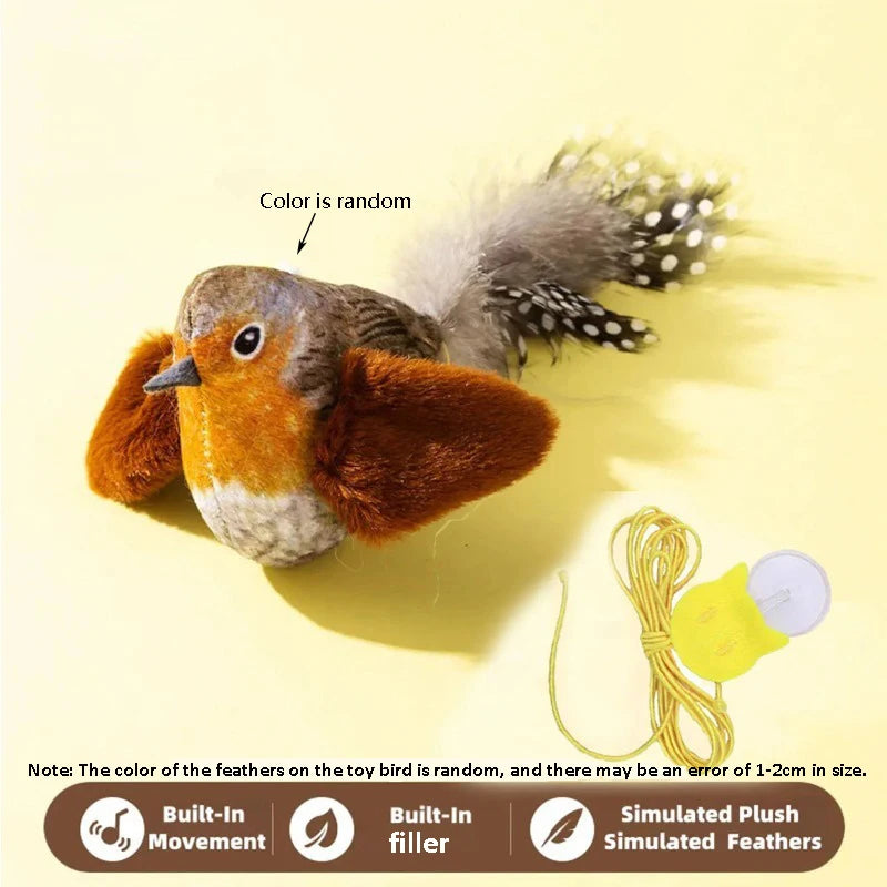 ChirpyBird™ Interactive Cat Toy – Realistic Bird Sound Teaser for Indoor Cats