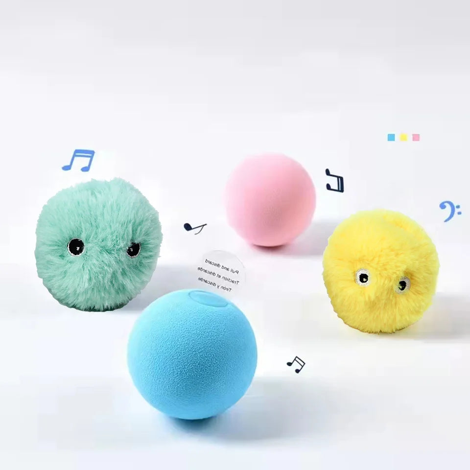 SmartPounce™ Interactive Cat Ball – Electric Plush Catnip Toy for Cats
