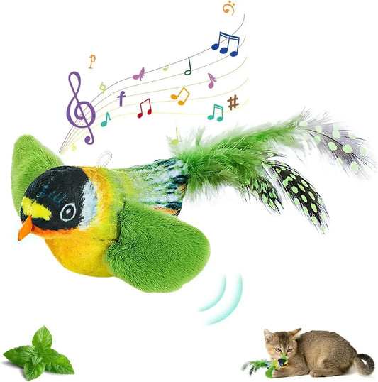 ChirpyBird™ Interactive Cat Toy – Realistic Bird Sound Teaser for Indoor Cats