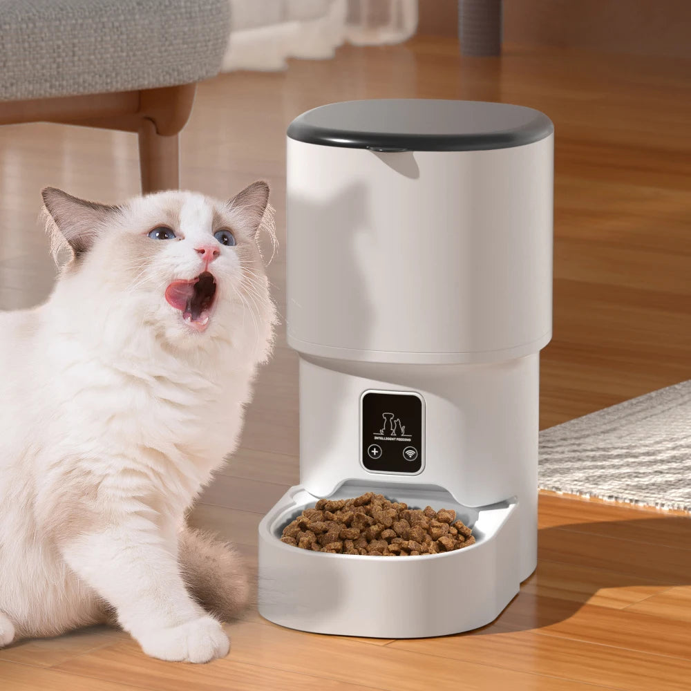4L Smart Auto Pet Feeder — WiFi App Control & Timer for Cats and Dogs