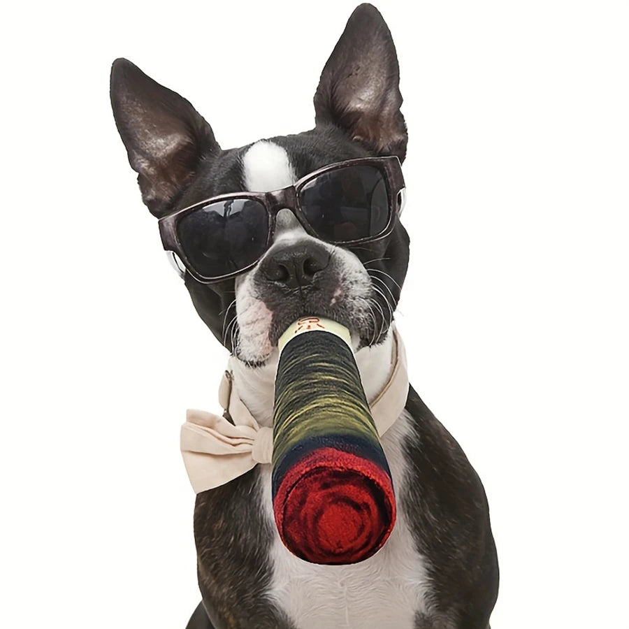 SnuggleBone™ Plush Squeaky Dog Toy – Soft Interactive Toy for Dogs