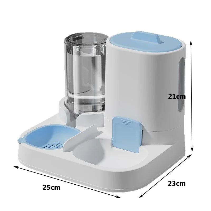 2-in-1 Pet Feeding & Water Bowl — Large Capacity for Cats and Dogs
