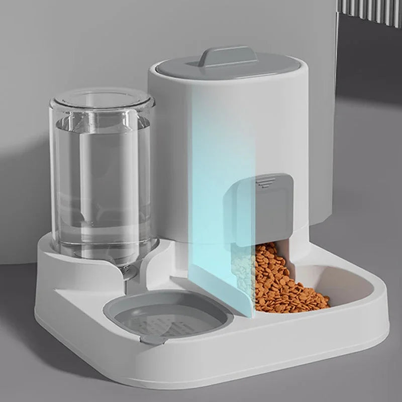 2-in-1 Pet Feeding & Water Bowl — Large Capacity for Cats and Dogs