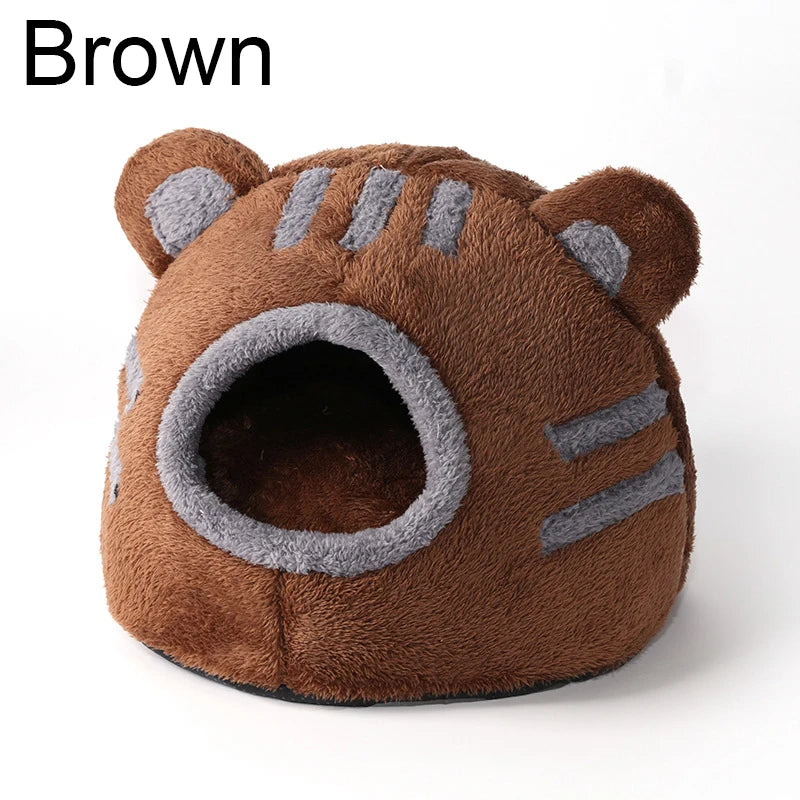 BearHug™ Cozy Cat Cave Bed – Self-Warming Plush House for Cats & Kittens