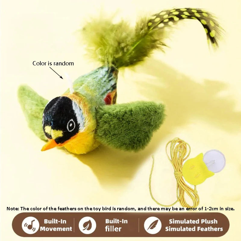 ChirpyBird™ Interactive Cat Toy – Realistic Bird Sound Teaser for Indoor Cats