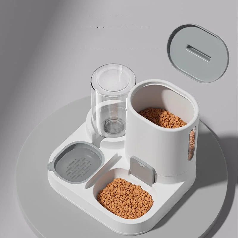 2-in-1 Pet Feeding & Water Bowl — Large Capacity for Cats and Dogs