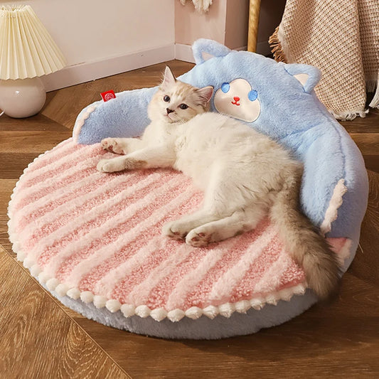 DreamPaws™ Plush Pet Cushion Bed – Soft Washable Mat for Cats & Small Dogs