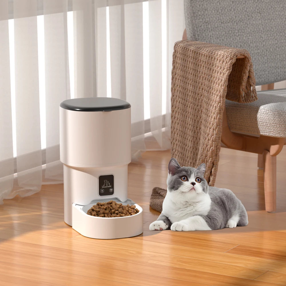 4L Smart Auto Pet Feeder — WiFi App Control & Timer for Cats and Dogs