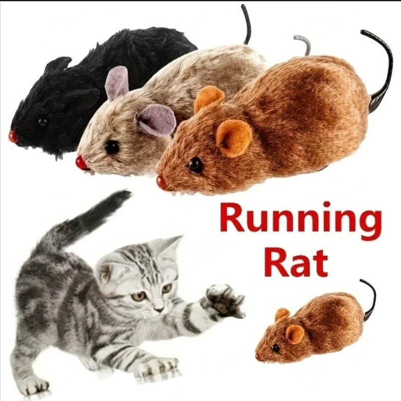 SneakyMouse™ Interactive Plush Mouse Toy – Realistic Cat & Dog Chase Toy