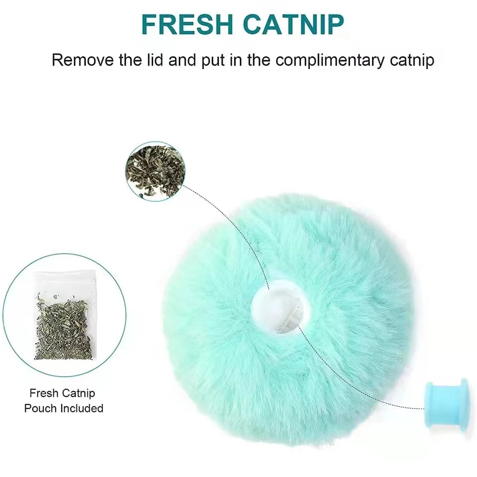 SmartPounce™ Interactive Cat Ball – Electric Plush Catnip Toy for Cats