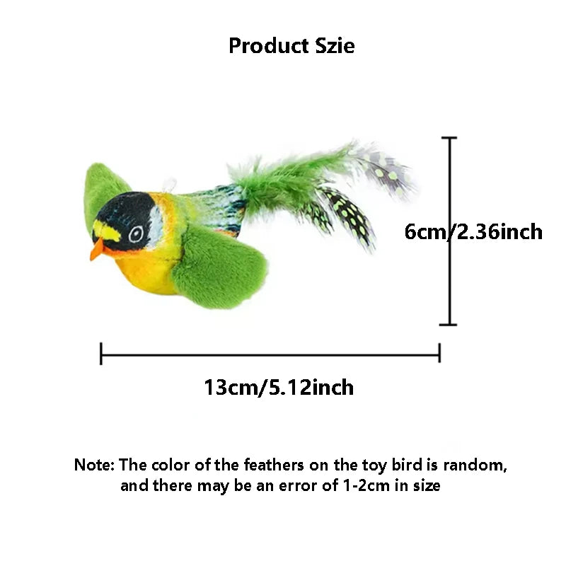 ChirpyBird™ Interactive Cat Toy – Realistic Bird Sound Teaser for Indoor Cats
