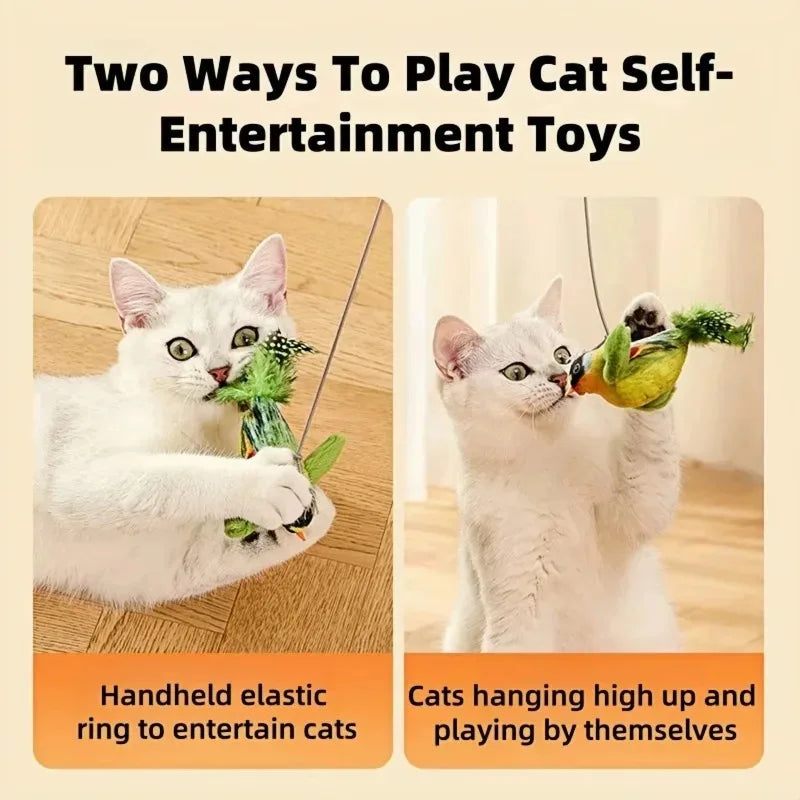 ChirpyBird™ Interactive Cat Toy – Realistic Bird Sound Teaser for Indoor Cats